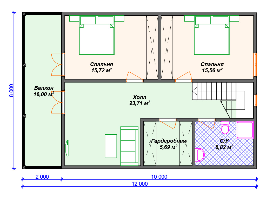 Готовые проекты каркасных домов 8 8 Planos de casas pequeñas opciones de planificación y diseño