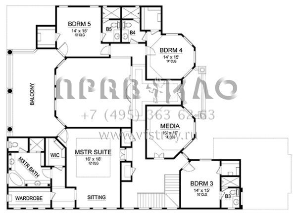 Проект двухэтажного дома с гаражом на две машины в прибрежном стиле S5-497 (5445-00247)