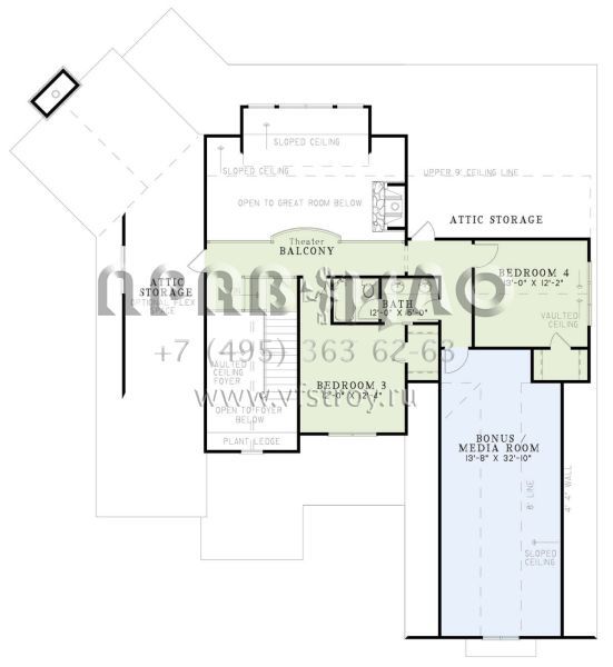 Проект двухэтажного дома с гаражом на три и более машин в американском стиле S5-268 (110-01070)