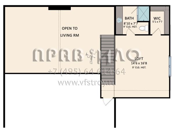 Проект двухэтажного дома без гаража в американском стиле S5-250 (5995-00034)