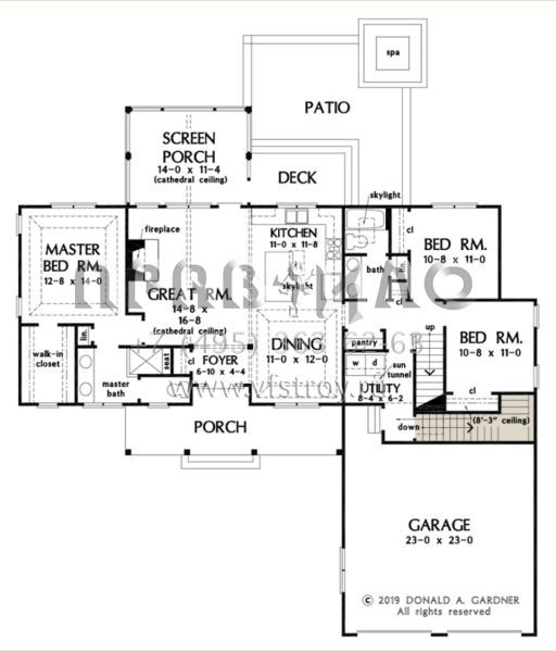 Проект одноэтажного дома с гаражом на две машины в современном стиле S5-138 (2865-00038)
