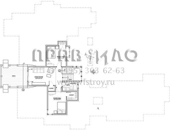 Проект двухэтажного дома с гаражом на три и более машин в стиле Шале S5-326 (5829-00012)