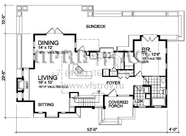 Проект двухэтажного дома без гаража в современном стиле S5-146 (4177-00011)