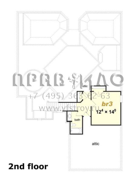 Проект двухэтажного дома с гаражом на две машины в английском стиле S5-210 (3367-00062)