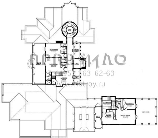 Проект двухэтажного дома с гаражом на три и более машин в современном стиле S5-585 (3978-00012)