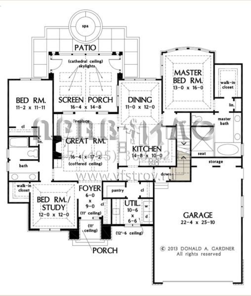 Проект одноэтажного дома с гаражом на две машины в английском стиле S5-170 (2865-00053)