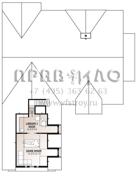 Проект двухэтажного дома с гаражом на две машины в современном стиле S5-302 (034-01210)