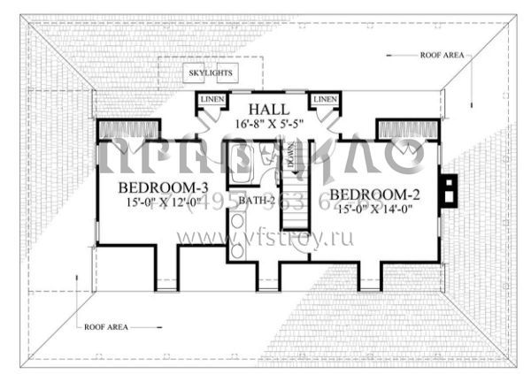 Проект двухэтажного дома без гаража в стиле Ранчо S5-177 (7922-00058)