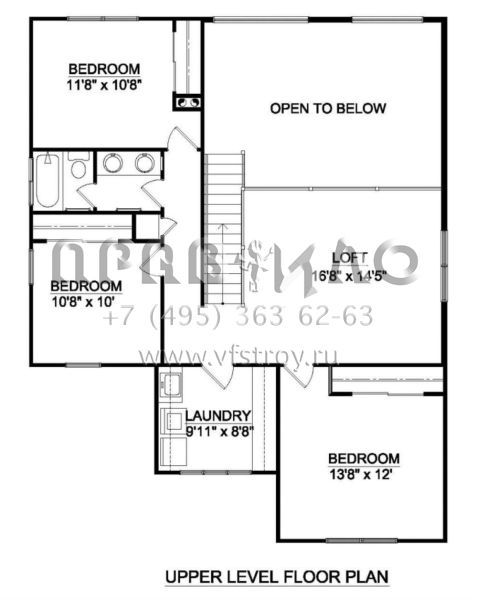 Проект двухэтажного дома с гаражом на две машины в американском стиле S5-208 (340-00023)