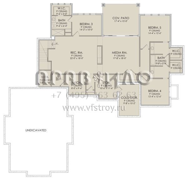 Проект двухэтажного дома с гаражом на три и более машин в современном стиле S5-287 (6422-00069)