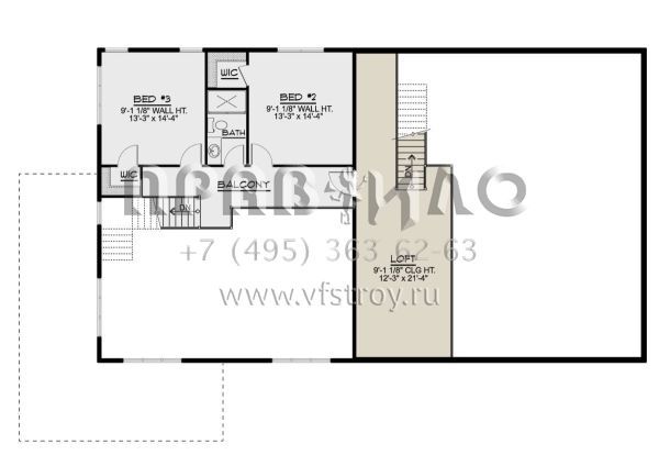 Проект двухэтажного дома с гаражом на две машины в стиле БарнХаус S5-184 (5032-00188)
