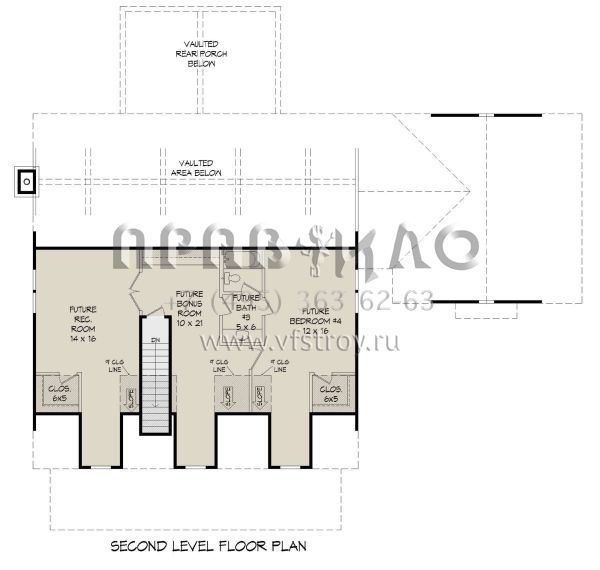 Проект одноэтажного дома с гаражом на две машины в стиле Ранчо S5-204 (940-00664)