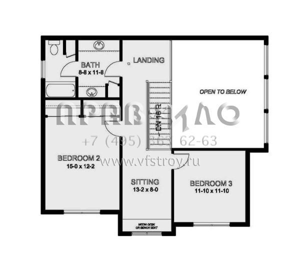 Проект двухэтажного дома с гаражом на две машины в стиле Ранчо S5-287 (2699-00008)