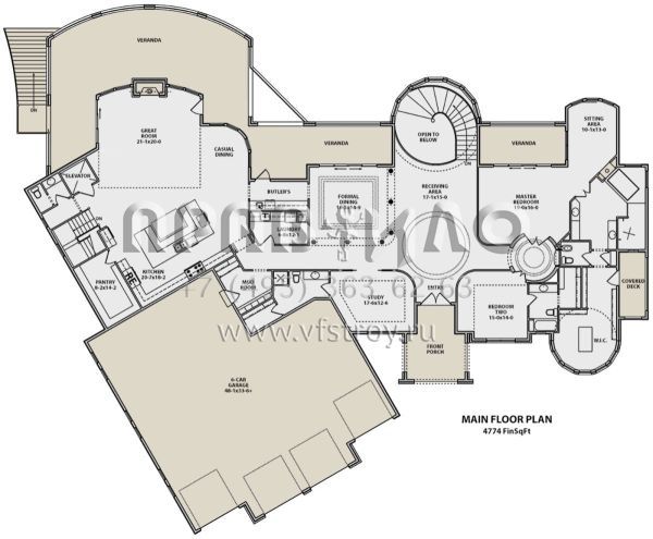 Проект одноэтажного дома с гаражом на три и более машин в современном стиле S5-444 (5631-00077)