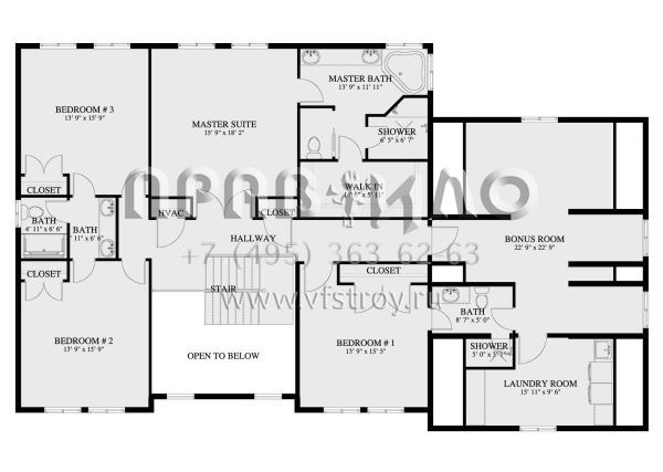 Проект двухэтажного дома с гаражом на три и более машин в американском стиле S5-384 (2802-00150)