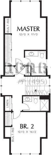 Проект двухэтажного дома с гаражом на одну машину в американском стиле S5-118 (2559-00206)