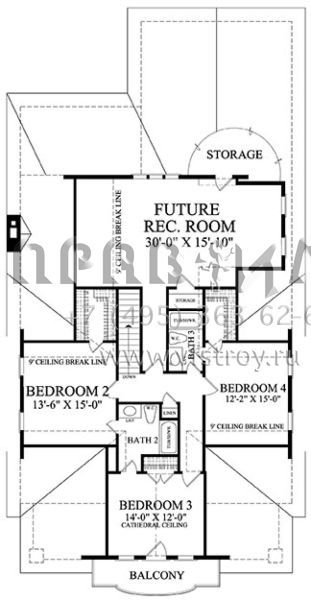 Проект двухэтажного дома с гаражом на две машины в американском стиле S5-264 (7922-00231)