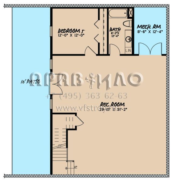 Проект двухэтажного дома без гаража в стиле Шале S5-363 (8318-00167)