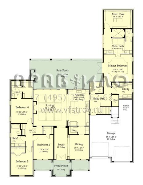 Проект двухэтажного дома с гаражом на две машины в современном стиле S5-305 (7516-00053)