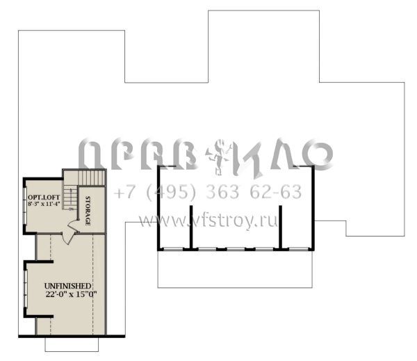 Проект одноэтажного дома с гаражом на две машины в современном стиле S5-273 (6849-00134)