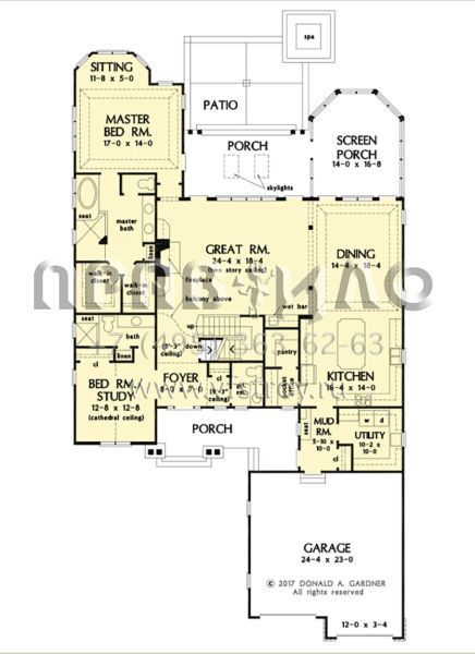 Проект двухэтажного дома с гаражом на две машины в американском стиле S5-318 (2865-00348)