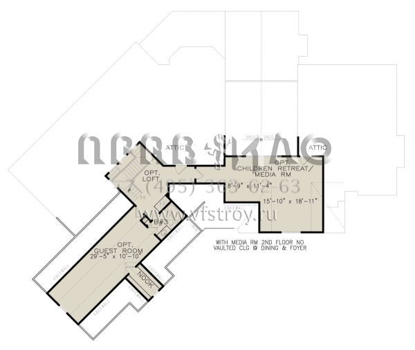 Проект одноэтажного дома с гаражом на три и более машин в американском стиле S5-291 (699-00255)