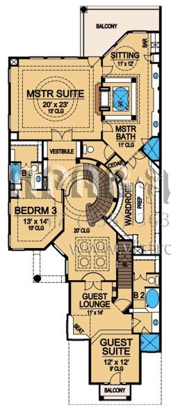 Проект двухэтажного дома с гаражом на три и более машин в современном стиле S5-398 (5445-00217)