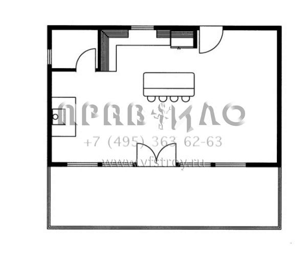 Проект одноэтажного дома без гаража в современном стиле S5-50 (039-00505)