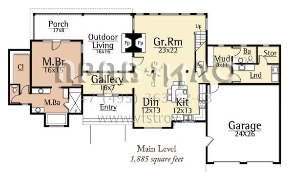 Проект двухэтажного дома с гаражом на две машины в современном стиле S5-256 (8504-00119)