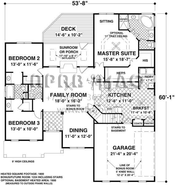 Проект двухэтажного дома с гаражом на две машины в американском стиле S5-167 (036-00228)