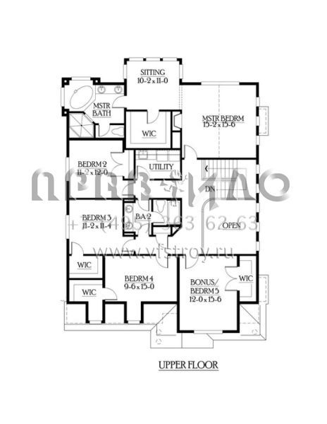 Проект двухэтажного дома с гаражом на три и более машин в американском стиле S5-297 (341-00121)