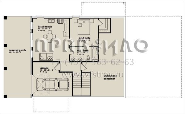 Проект двухэтажного дома с гаражом на две машины в стиле БарнХаус S5-219 (7174-00022)