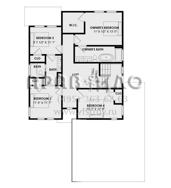 Проект двухэтажного дома с гаражом на две машины в современном стиле S5-222 (9185-00002)