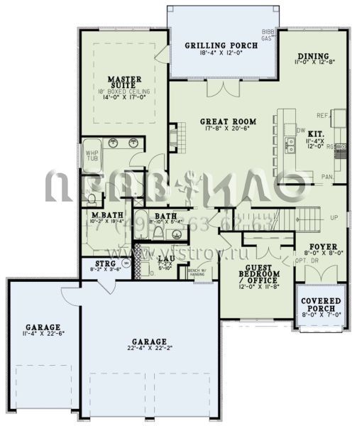 Проект двухэтажного дома с гаражом на три и более машин в английском стиле S5-272 (110-01047)