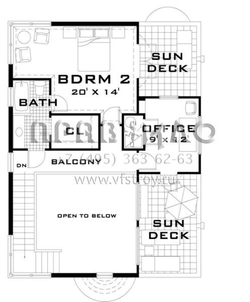 Проект двухэтажного дома в стиле хай-тек с отдельно стоящим гаражом S5-240 (028-00026)