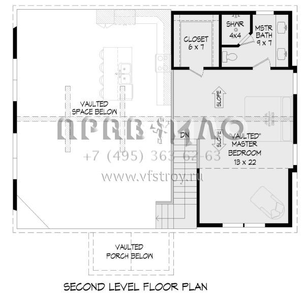 Проект двухэтажного дома с гаражом на две машины в стиле Шале S5-167 (940-00645)