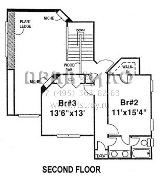 Проект двухэтажного дома с гаражом на две машины в прибрежном стиле S5-279 (4766-00080)