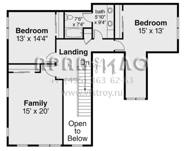 Проект двухэтажного дома с гаражом на две машины в американском стиле S5-276 (035-00845)