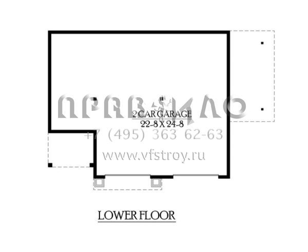 Проект двухэтажного дома с гаражом на две машины в скандинавском стиле S5-146 (341-00049)