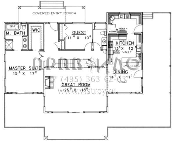 Проект двухэтажного дома без гаража в современном стиле S5-206 (039-00348)