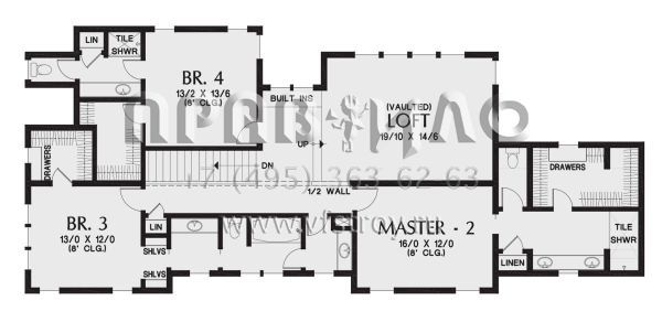 Проект двухэтажного дома с гаражом на одну машину в скандинавском стиле S5-326 (2559-00850)