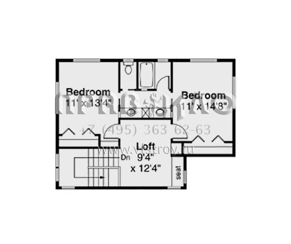 Проект двухэтажного дома с гаражом на две машины в современном стиле S5-265 (035-01023)