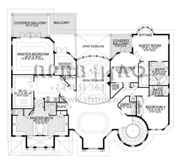 Проект двухэтажного дома с гаражом на три и более машин в прибрежном стиле S5-635 (168-00091)