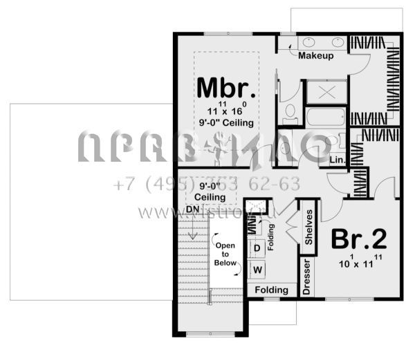 Проект двухэтажного дома с гаражом на две машины в современном стиле S5-168 (963-00772)