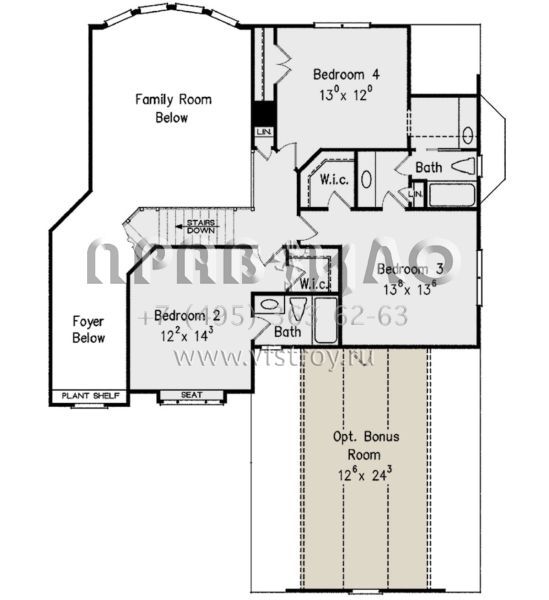 Проект двухэтажного дома с гаражом на две машины в стиле Ранчо S5-291 (8594-00246)