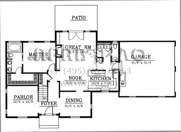 Проект двухэтажного дома с гаражом на две машины в классическом стиле S5-175 (692-00182)