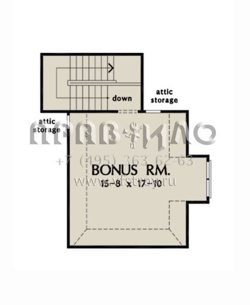 Проект одноэтажного дома с гаражом на две машины в стиле Ранчо S5-170 (2865-00211)