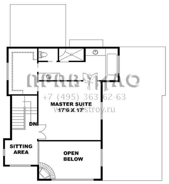 Проект двухэтажного дома с гаражом на две машины в современном стиле S5-292 (039-00687)