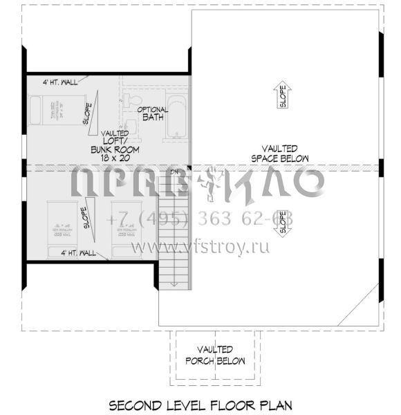 Проект двухэтажного дома без гаража в американском стиле S5-171 (940-00927)