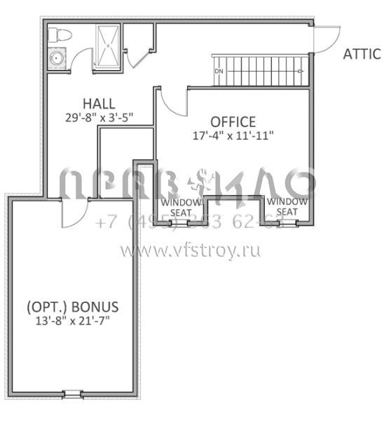 Проект двухэтажного дома с гаражом на две машины в стиле Ранчо S5-303 (6849-00020)